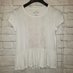 🌻 AEO Soft & Sexy Cream Aztec Print Blouse